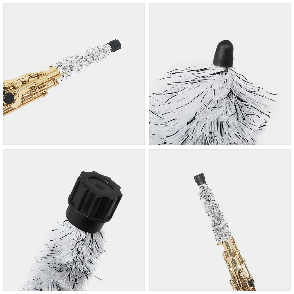 

2Pcs Saxophone Brush Cotton Thread Durable Alto Sax Cleaning Tool Soft Bristle Instrument Maintenance Kit Alto Sax Brush