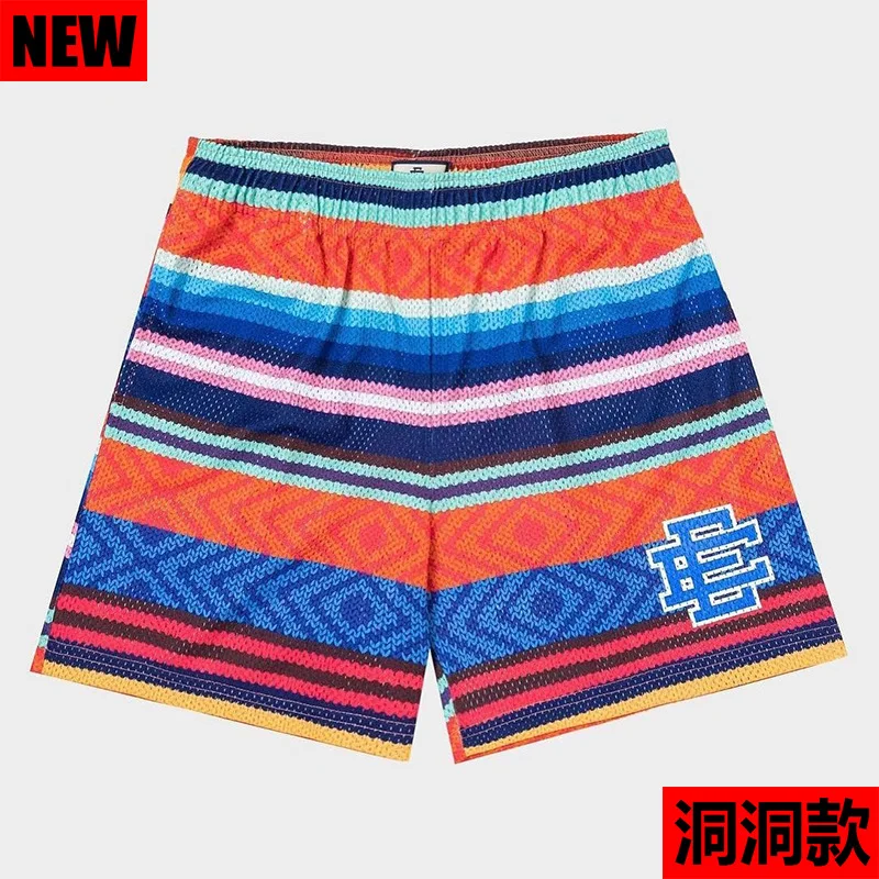 2024 New Summer Eric Emanuel EE Short Classic Floral Printed Gym Shorts Men\'s Gym Basketball Sports Casual quick drying Shorts