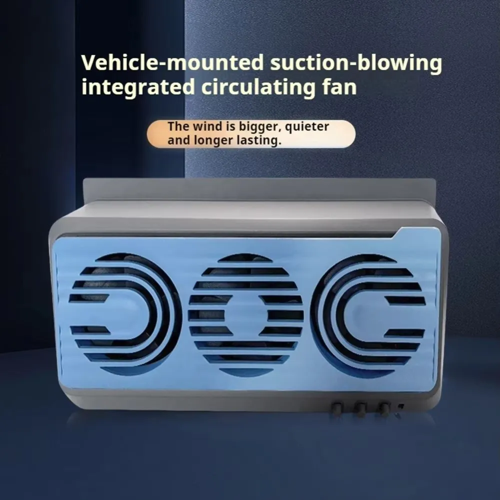 3 Fans Design Auto Window Cooler Solar Powered High Wind Power Air Circulation Fan Promoting Air Circulation Powerful Airflow