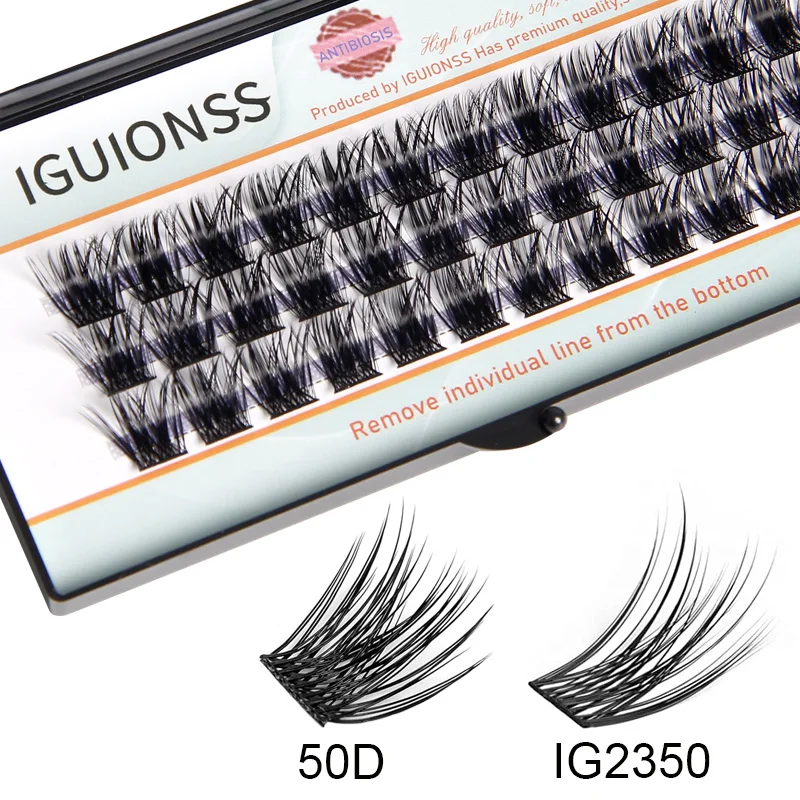 IGUIONSS Segmented False Extension Eyelash DIY Natural Individual Lash Makeup Tools Soft and Natural Easy to Operate Eyelashes