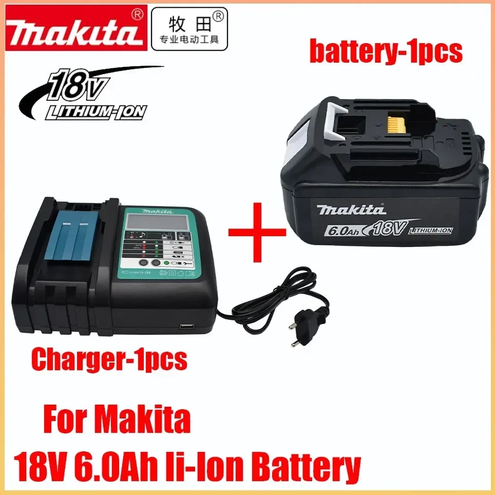 

Makita 18V 6.0Ah Battery Original Lithium ion Rechargeable Battery 18V 6000mAh drill Replacement Battery BL1860 BL1850 BL1860B