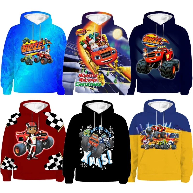 

Kids Blaze and the Monster Machines 3D Print Hoodies Boys Girls Anime Sweatshirts Toddler Children Pullovers Tops Coat Sudadera