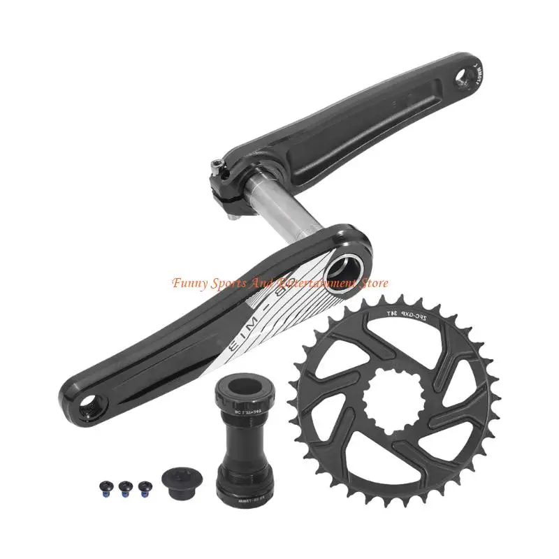C4DE Aluminium-Kurbelgarnitur, 47,1 mm breiter Arm, 24 mm Chromoly für sichere Installation, Single Speed – Detail 9