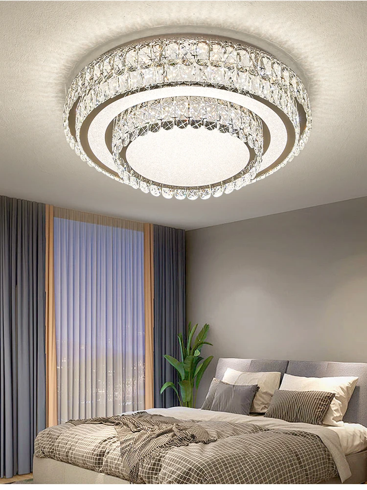 lampada do teto redonda cristal led luxo minimalista luzes para quarto candelabro retangular 2024 01