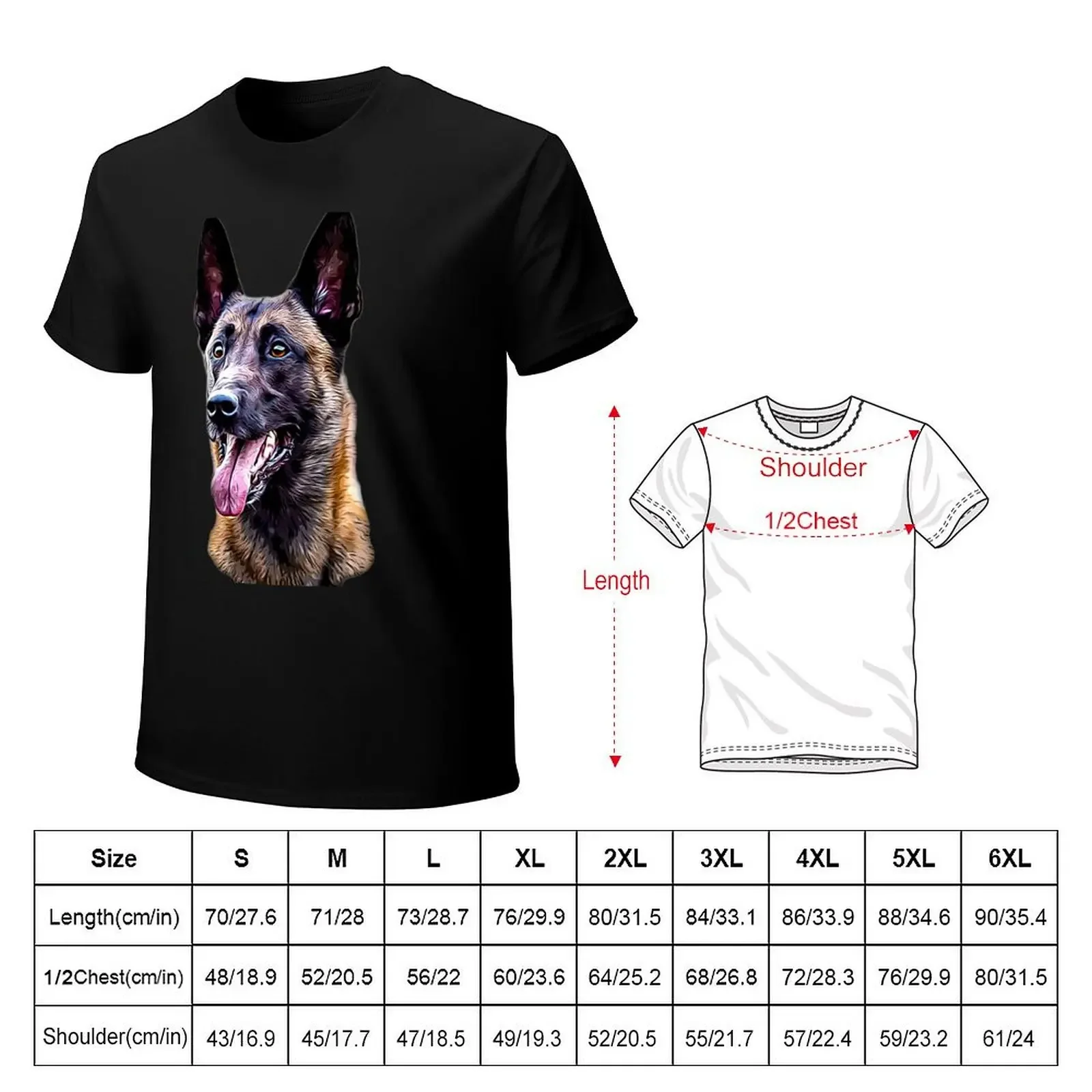 Belgian malinois Shepherd T-Shirt for a boy shirts graphic tees customizeds plain Men's clothing