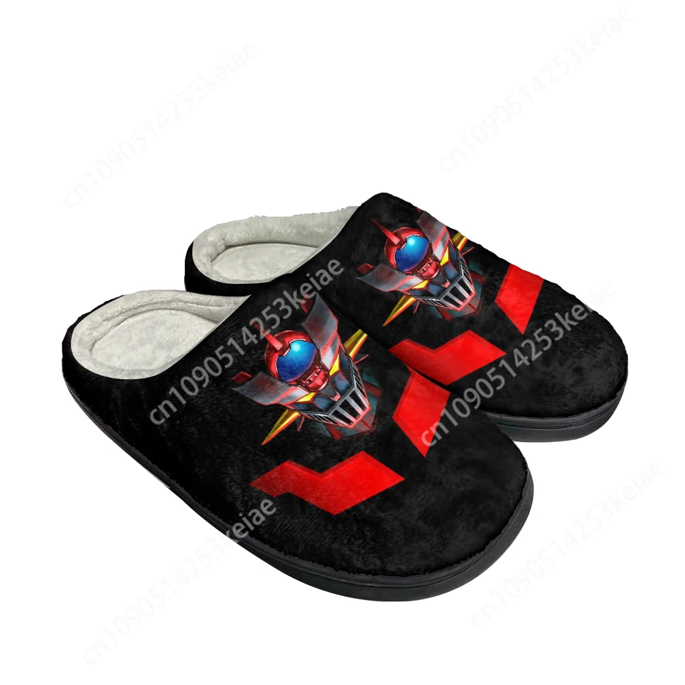 Cartoon Mazinger Z Fashion Cotton Custom Slippers Mens Womens Sandals Plush Casual Keep Warm Shoes Thermal Comfortable Slipper