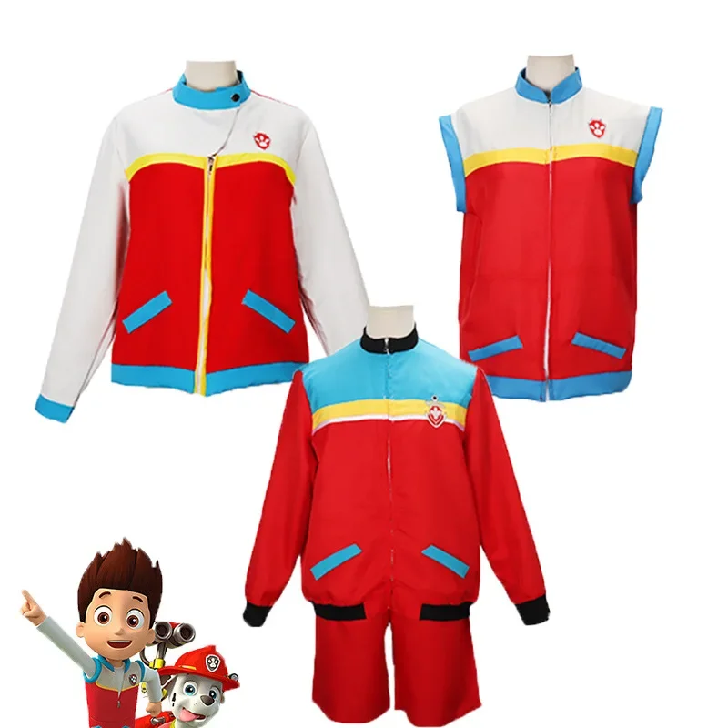 Paw Patrol Boy Costume Vest Jacket Cosplay Anime Figure Ryder Role-Playing Clothes Stage Performance Outfit Kids Halloween Gift