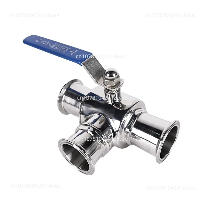 19mm 25mm 51mm Sanitary Three-way Ball Valve Stainless Steel Food Grade Manual Tri Clamp Quick Release Directional Ball Valve