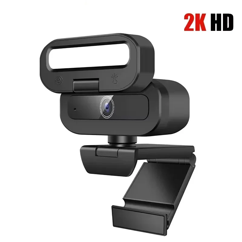 Caméra de streaming 4K HD 60FPS avec autofocus USB, microphone rotatif et lumière d'appoint pour PC,