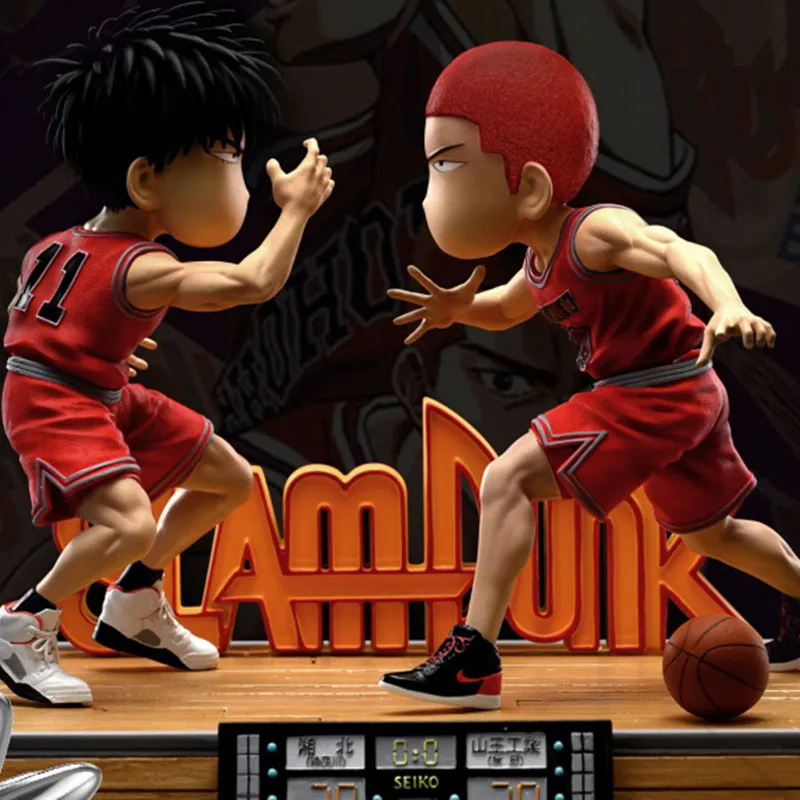 

Japanese Anime Slamdunk Figure Sakuragi Hanamichi Kaede Rukawa Model Dolls Figurine Q Version Gk High Five Pvc Action Figure Toy