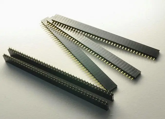 5PCS 1*40 Pin FeMale Pin Header Strip 2x40 2*20 1*50PIN 2.54mm 1.27mm 2.0mm Double Row Round Right Angle