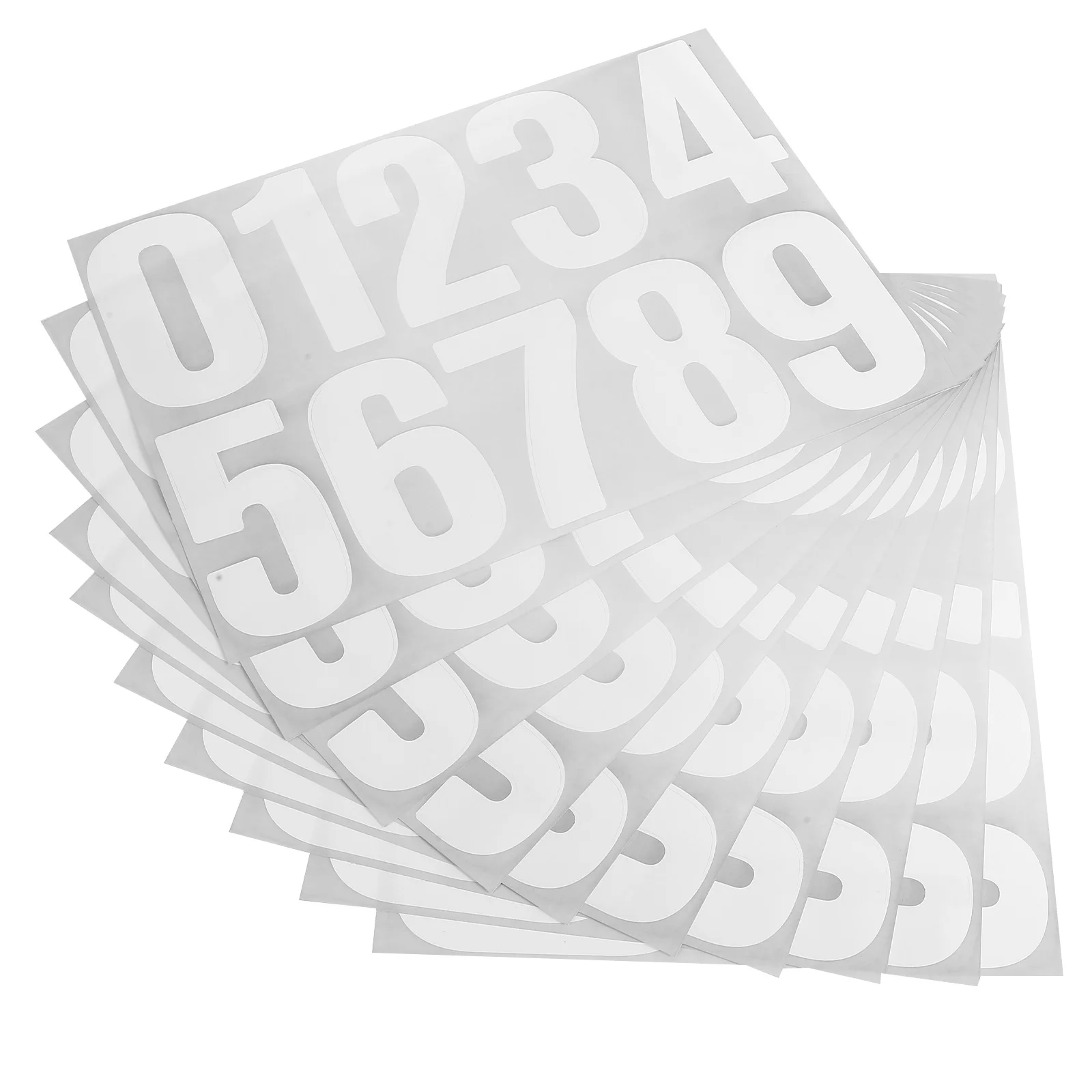 

10 Sheets Sticker Labels for Mailbox Large DIY House Numbers Outside Address Tags Adhesive Door Numbers Waterproof Clear