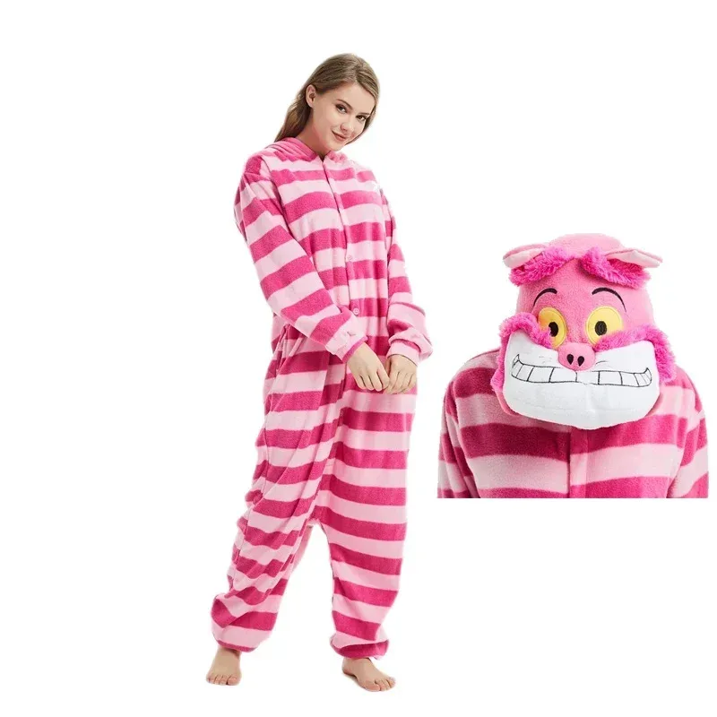 

Cheshire Cat Kigurumis Unisex Couple Animal Onesie Funny Pajama Jumpsuit Women Adult Cartoon Anime Pijama Overalls Festival MN3