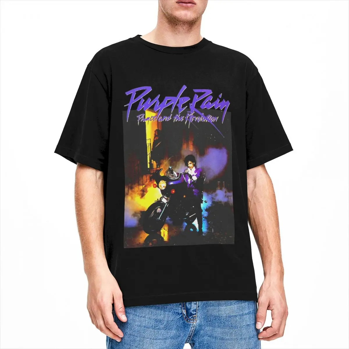 Princes Purple Rains T Shirt Summer Rock Band Vintage T Shirts 100% Cotton Harajuku Tshirt For Man Short Sleeve Casual Tees