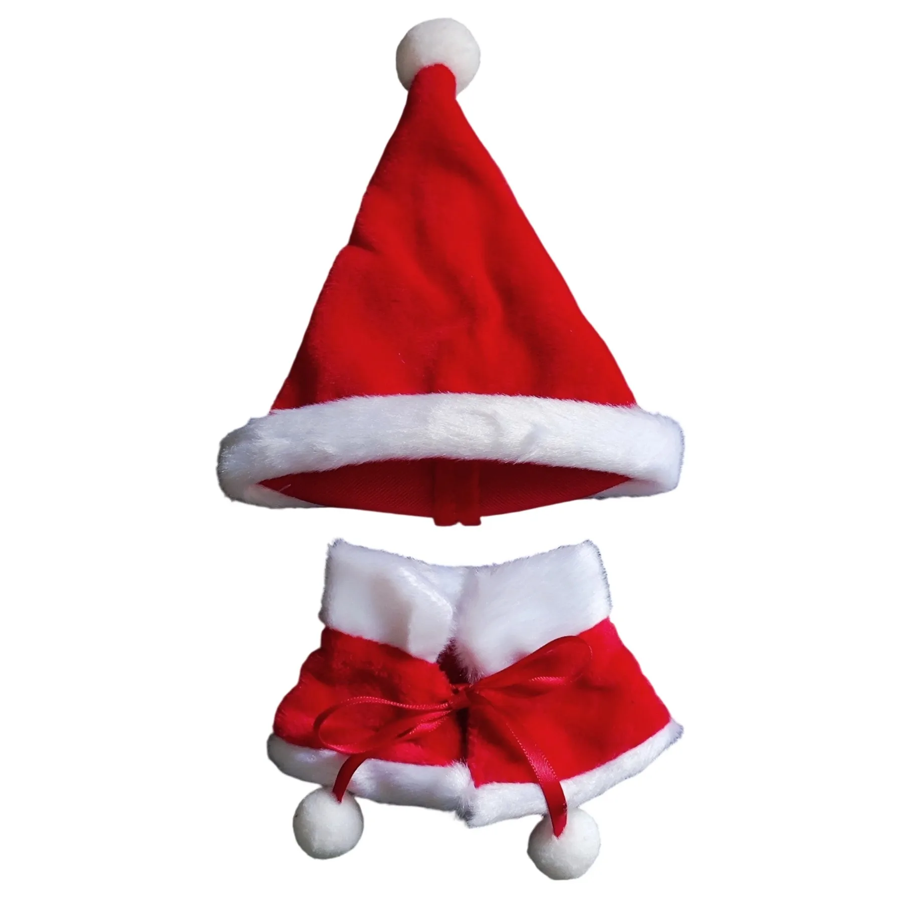 

Рождественский наряд, аксессуары, кукольная одежда для 15/17 см Labubu Idol V1 V2, свитер с печеньем, шляпа, новогодняя одежда, подарочная поясная сумка