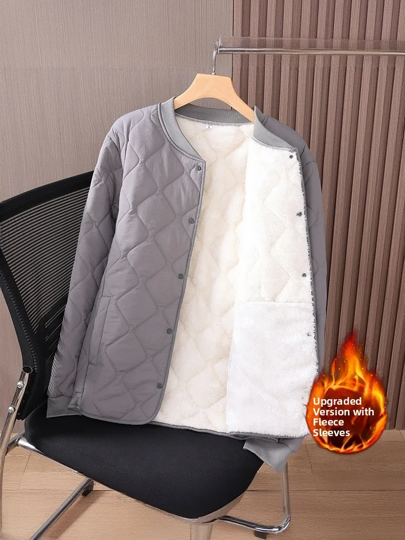 

Мужская утепленная куртка с флисовой подкладкой и хлопковым наполнителем, для студентов, базовый слой, для ношения в помещении, короткая теплая хлопковая куртка