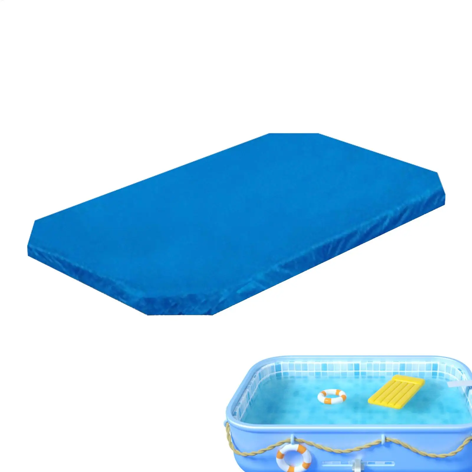 Rectangle Pool Cover Waterproof UV Resistant Foldable Protection Outdoor Pool Cover for Outdoor Outside Garden Backyard Patio