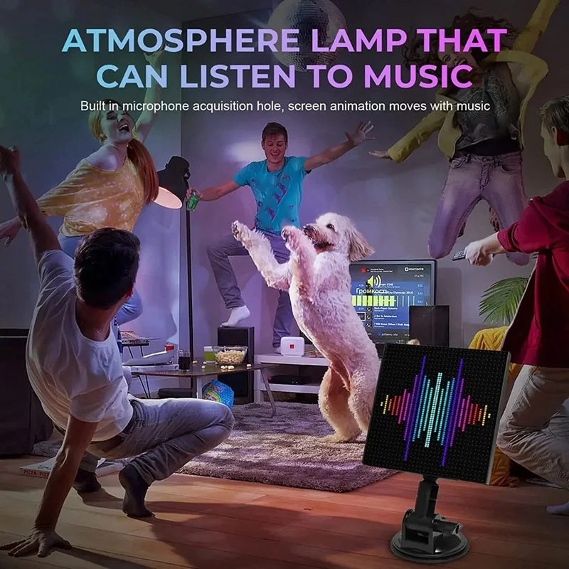 مصباح لوحة ليد بكسل ذكي ، مصباح RGB سهل الاستخدام ، تحكم في تطبيق البلوتوث ، تطبيق جرافيتي ، ديكور غرفة المنزل ، شاشة نصية ، شاشة سيارة ، 32X ، 32 USB