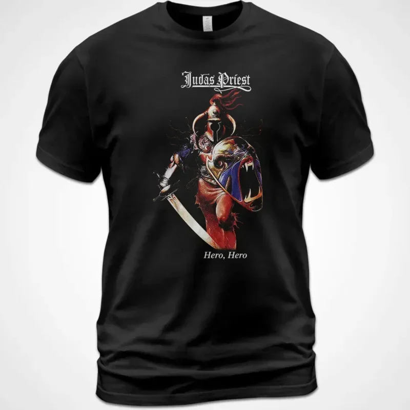 Cotton T-shirt Judas Priest Hero, Hero Album Ian Hill Rob Halford Glenn Tipton