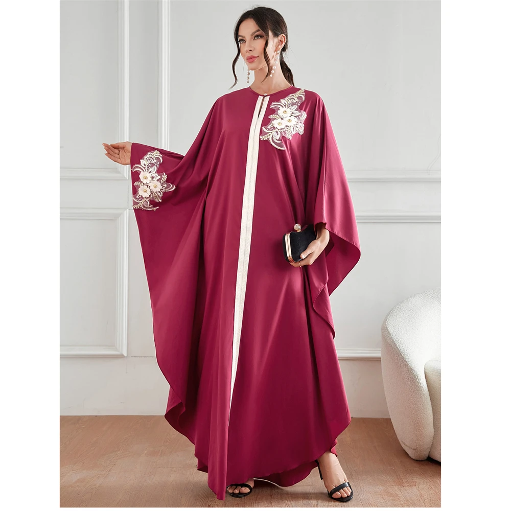 

Ramadan Abayas for Women Batwing Sleeve Loose Maxi Dress Dubai Turkey Robe Muslim Abaya Eid Jalabiya African Dresses Gown Kaftan