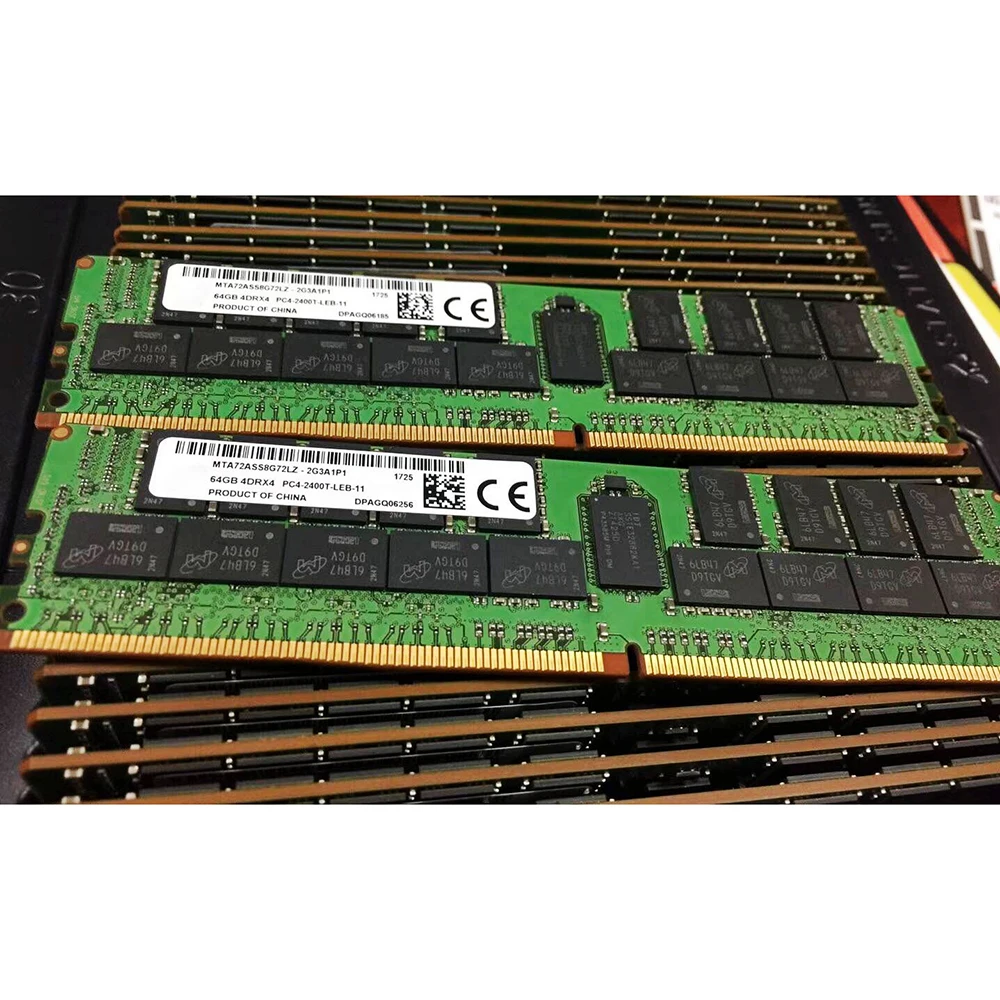 

1PCS For MT RAM 64GB 64G PC4-2400T DDR4 ECC REG LRDIMM 4DRX4 MTA72ASS8G72LZ-2G3A1P1 Server Memory High Quality Fast Ship