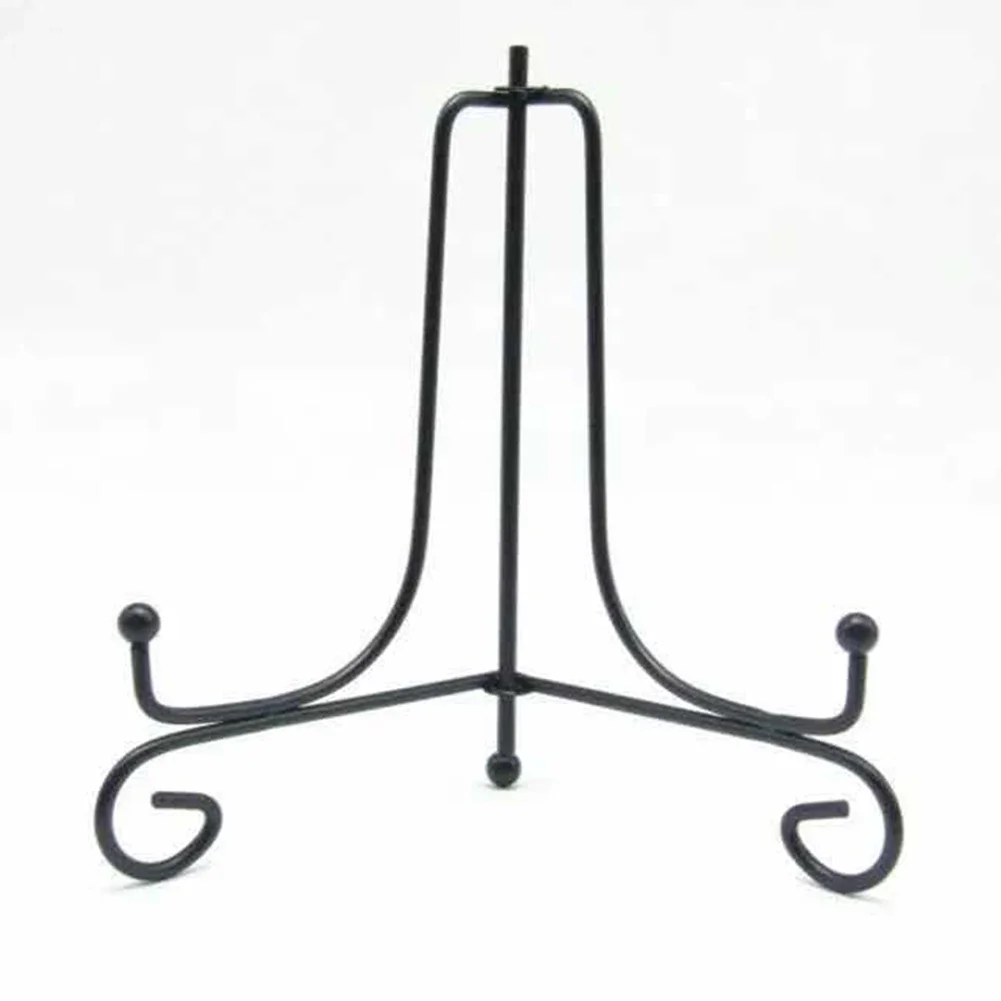 DIY Craft Bracket Book Holder Picture Frame Pedestal Bowl Picture Frame Black Iron Plate Rack Display Stand Easel Storage Holder