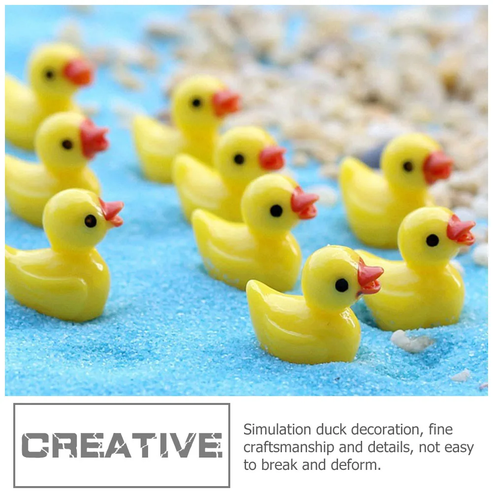 

60pcs Resin Miniature Bonsai Charm Micro Landscape Decor Mini Ducks Tiny Ornament Desktop Craft Garden Props Adorable Miniature