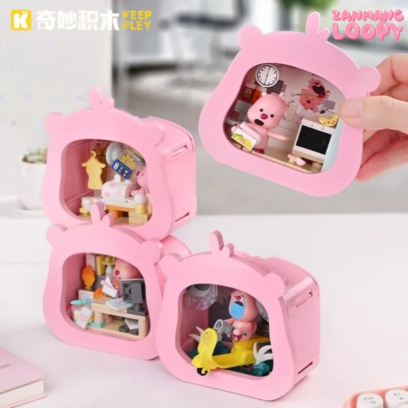 جديد Loopy يوم تجميع اللبنات Kawaii لعبة من الكارتون جمع نموذج سطح المكتب الحلي هدايا عيد الأطفال #4