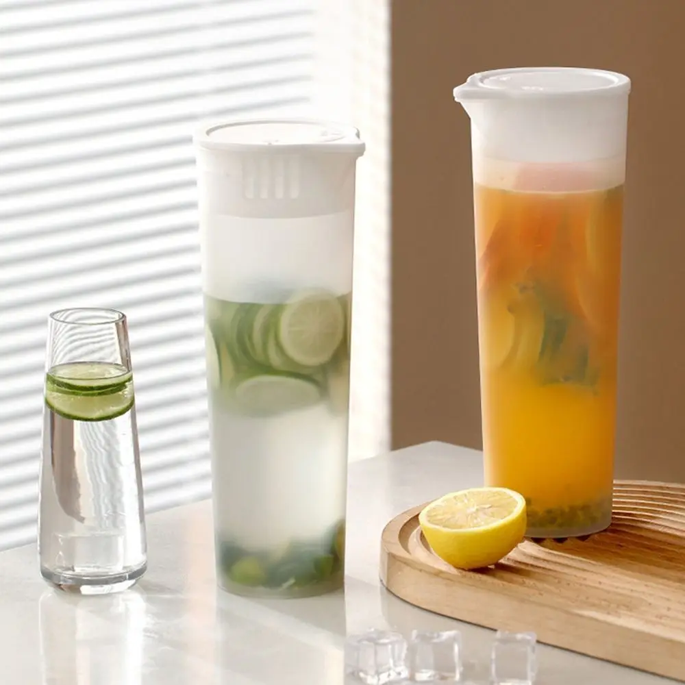 Practical Large Capacity Drinks Pitcher U-Shaped Shatterproof Cold Brew Bottle with Lid Fruit Tea Bucket Refrigerator