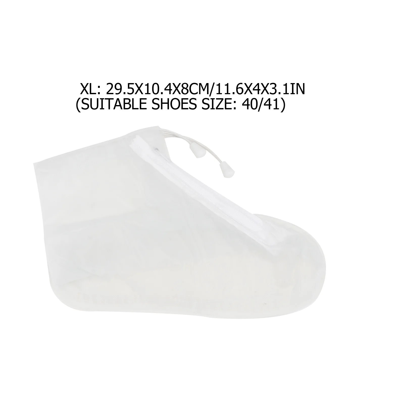 

1Pair Waterproof Overshoes Anti-Slip Thicken Shoes Cover Sole Outdoor Shoes Cover For Mud Snow Protection White