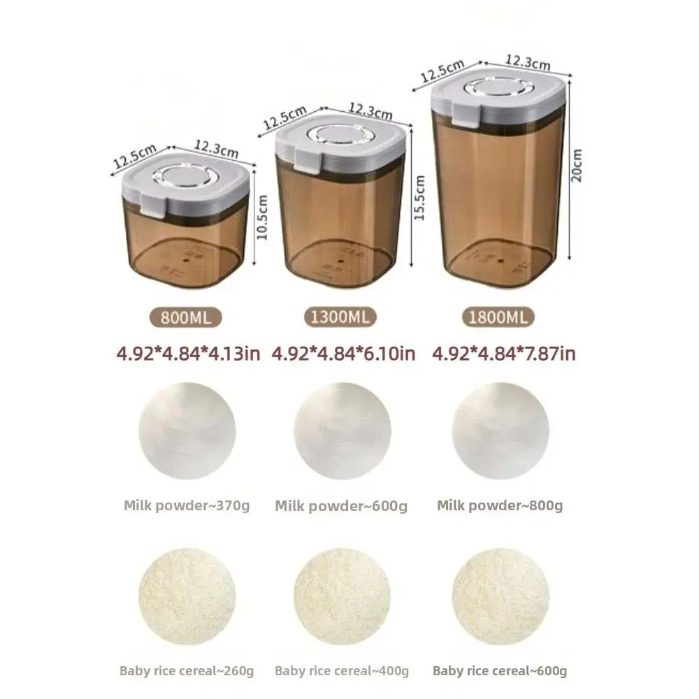 Pojemnik na ziarna kawy, puszka na mleko, puszka na proszek mleczny, pudełko 800ml/1300ml/1800ml, wielorazowy pojemnik na żywność, szczelny, możliwość układania w stosy, pojemnik hermetyczny z materiału spożywczego.