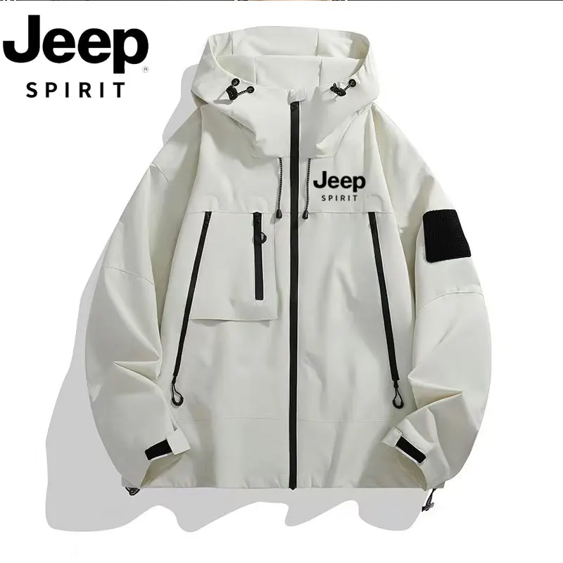Jeep Spirit2026 new jacket, workwear, casual multi-pocket men's outdoor windproof, waterproof, mountaineering, spring and autumn