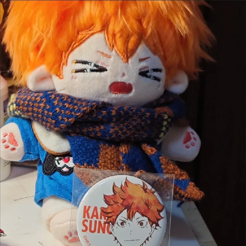 20 cm pluche Haikyuu!! Hinata Shoyo Katoenen Poppen Anime Haikyuu Poppen Leuke Verkleedpop Speelgoed Voor Kinderen Volwassenen Collectible Geschenken