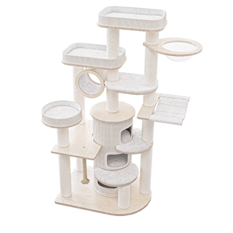 

Cat nest cat tree integrated large wooden cat frame solid wood multi-layer