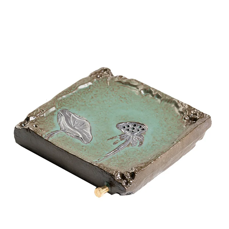 

CX coarse pottery high-end exquisite pot bearing drainage dry bubble tray ceramic gilt tea tray