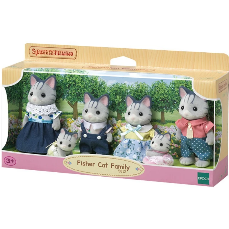 

Sylvanian Anime Figure Fisher Cat Family Action Figures Girl Figurine Kawaii Model Pendant Cute Birthday Gift For Kids Toys