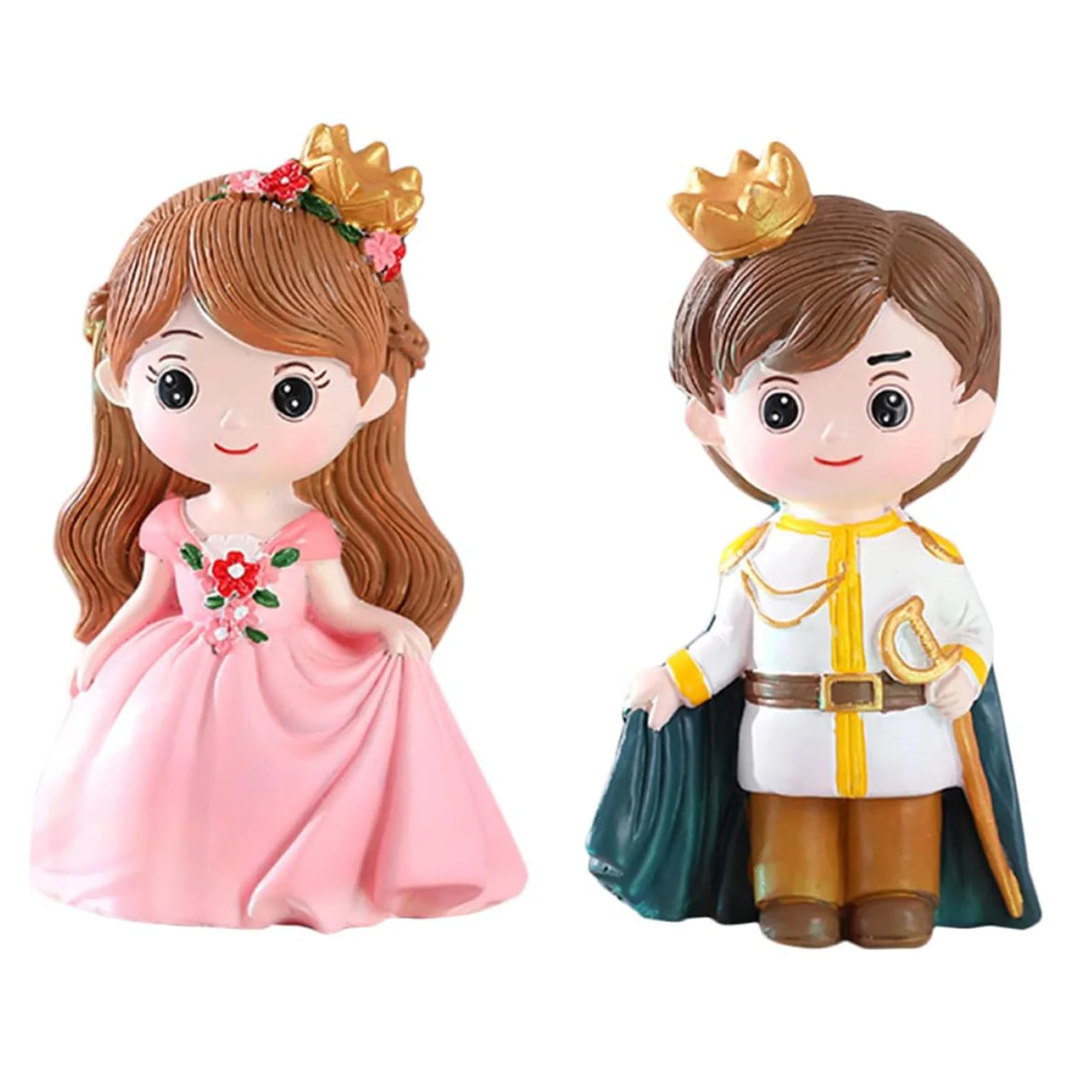 2 adornos de tarta de princesa de dibujos animados para cumpleaños, bodas, fiestas temáticas y pequeños obsequios para damas de honor o amigos.