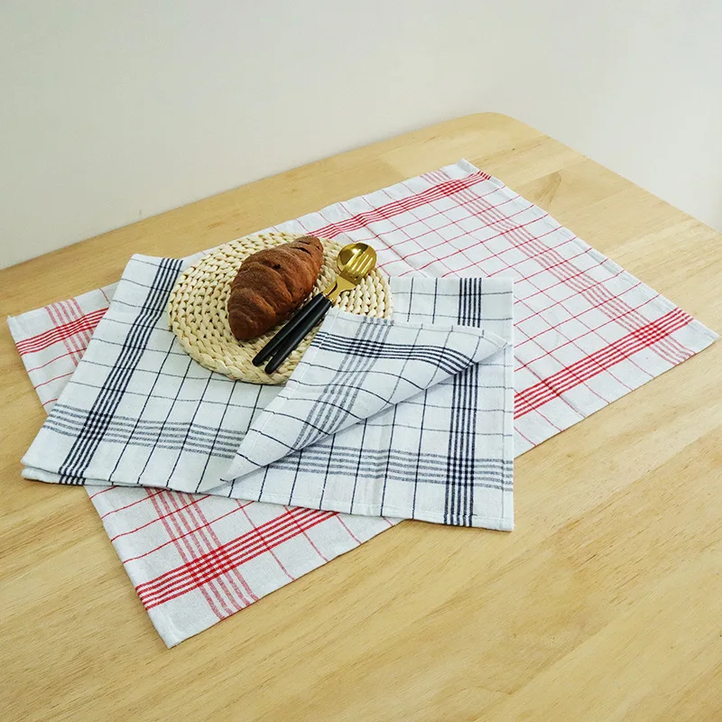 Nordic Style Cotton Linen Fabric Home Kitchen Cloth Napkin Meal Mat Tea Towel Kitchen Towel Restaurant Supplies Cloth Napkins