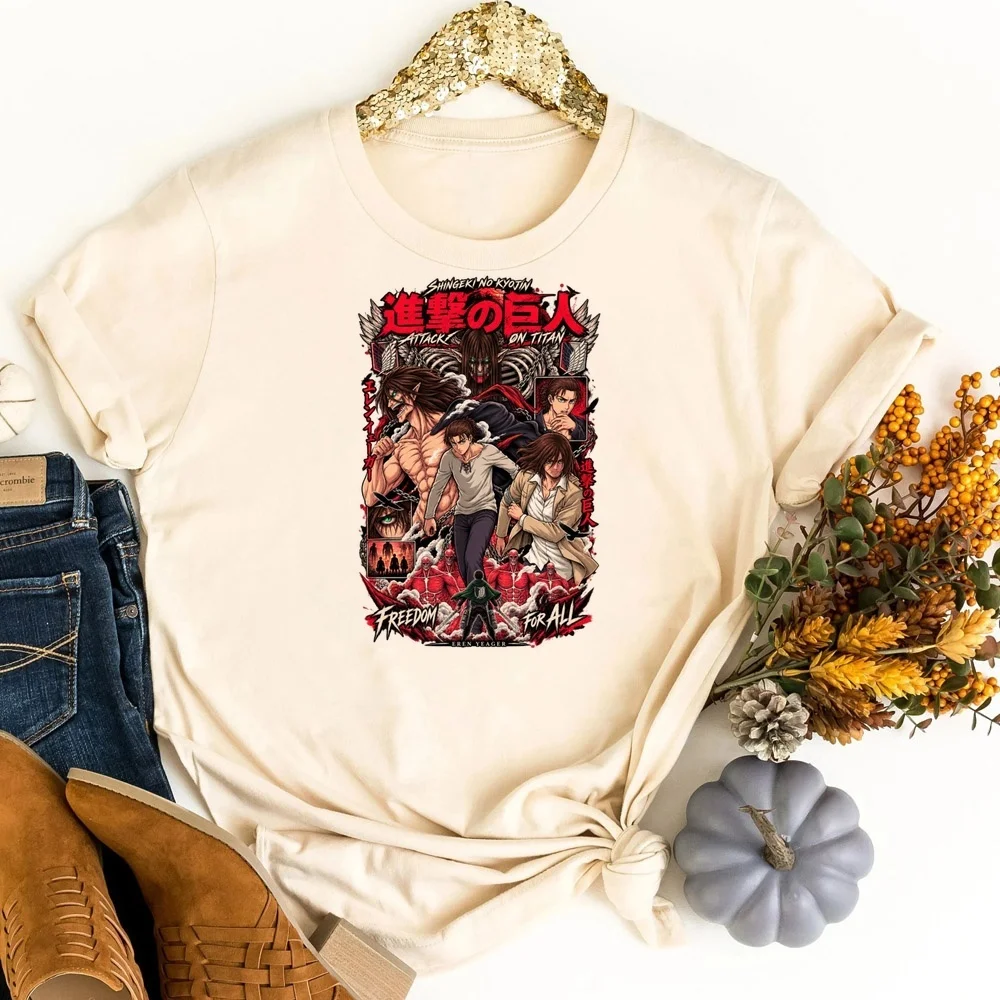 Attack on Titan t-shirt shoujo manga goth gyaru aesthetic graphic t-shirt korean fashion aesthetic meme gyaru