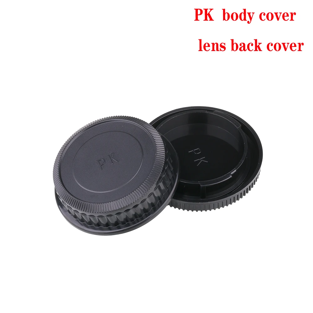 For Pentax K mount Lens Rear Cap / Camera Body Cap Plastic Black Lens Cap Cover Set PK for Pentax K1 K5 K10 K20 etc.