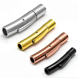 Stainless Steel Clasps Hooks 4mm 6mm 8mm Leather Cord Bracelets Necklace Clasp Connectors for Buckles Closed DIY Jewelry Making