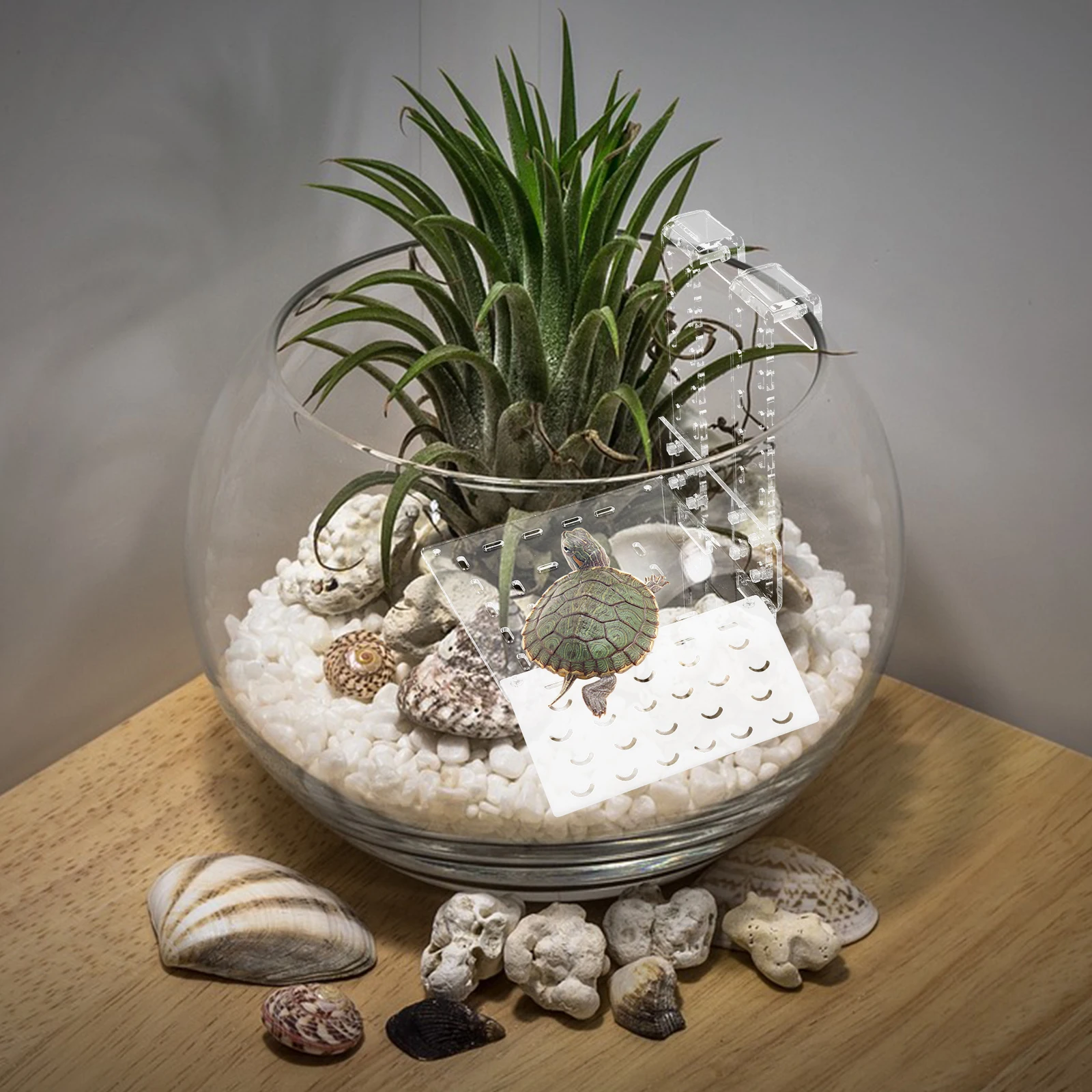 

Acrylic Turtle Basking Platform Durable Climbing Deck Aquarium Fish Tank Decor Reptile Terrarium Accessory Sun Bathing Floating
