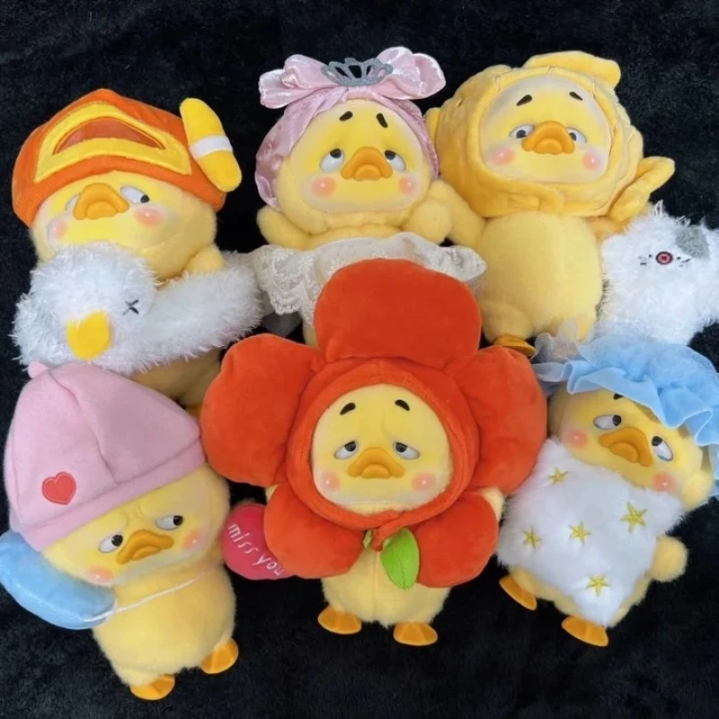 Upsetduck Act Good Fortune Duck Blind Box Toys Take Me Flying Duck Mystery Box Plush Action Figure Model Dolls Surprise Gift