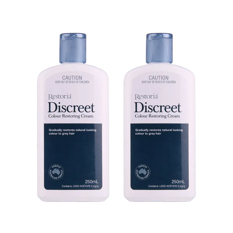 Original restoria discreto cor restaurando creme loção cuidados capilares 250ml reduzir o cabelo cinzento para homem e mulher