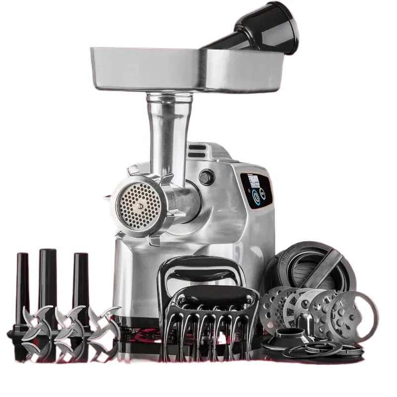 Heavy Duty Electric Meat Grinder 3 Lb High Capacity Meat Tray 6 Grinding Plates 3 S/S Blades 3 Sausage Tubes