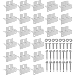 8PCS/Set Solar Panel Z Bracket Mount Lightweight Anodized Aluminum Mounting Brackets for RVs Trailers Vans Campers Boats Walls
