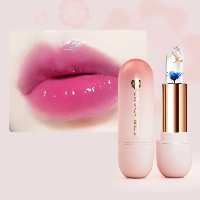 Bálsamo labial hidratante de color con purpurina, lápiz labial mágico que cambia de Color con la temperatura, brillo de labios de diamante con espejo brillante, resistente al agua