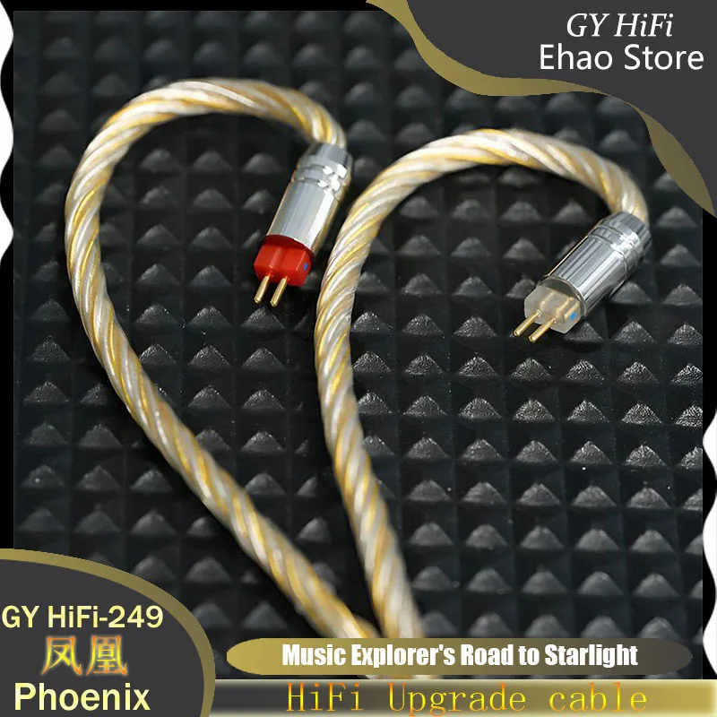 GY HiFi-249 Phoenix Hochauflösendes Gold Silber Palladium Kopfhörer IEM Kabel Draht 3,5/4,4 mm MMCX/2Pin 0,78 für Davinci Klanar 4U – Detail 11