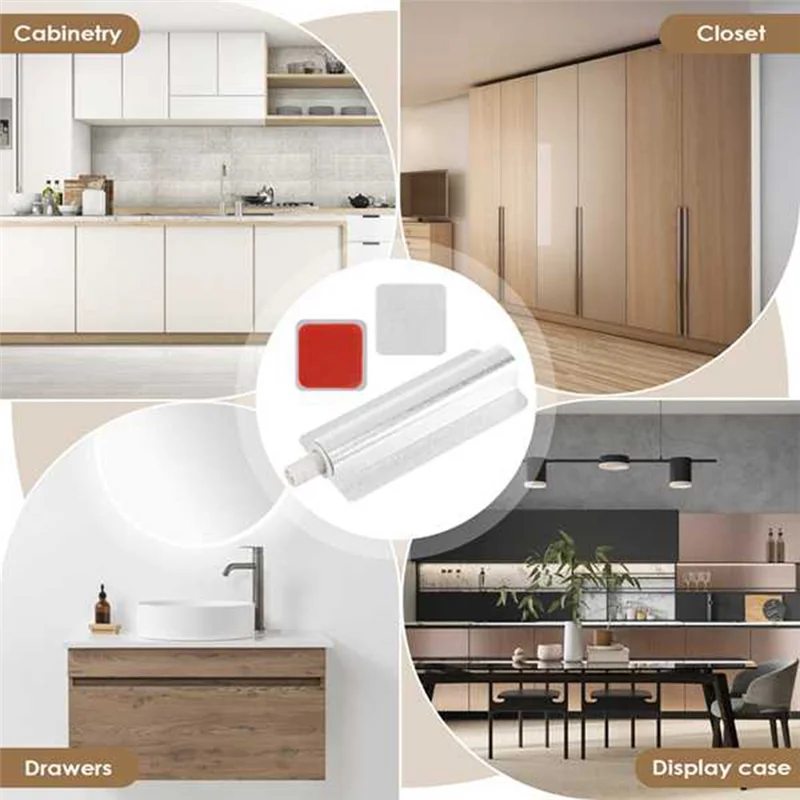 【NOVO】6 peças de trava magnética para porta de armário, trava de porta push to open, trava magnética de armário duplo para armário