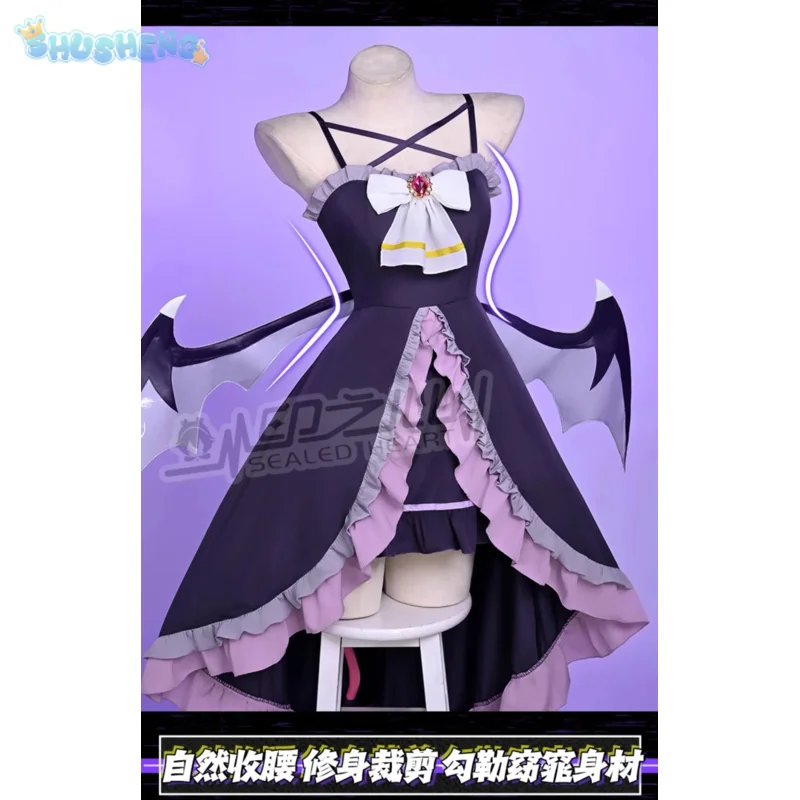 Yunyun Syndrome Rhythm Psychosis Cosplay Costume Women little devil Game Uniform with Tail Wings Prop Halloween Carnival Party